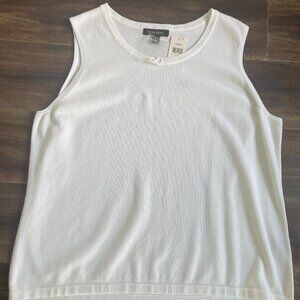 Foxcroft Sweater Tank White  XL